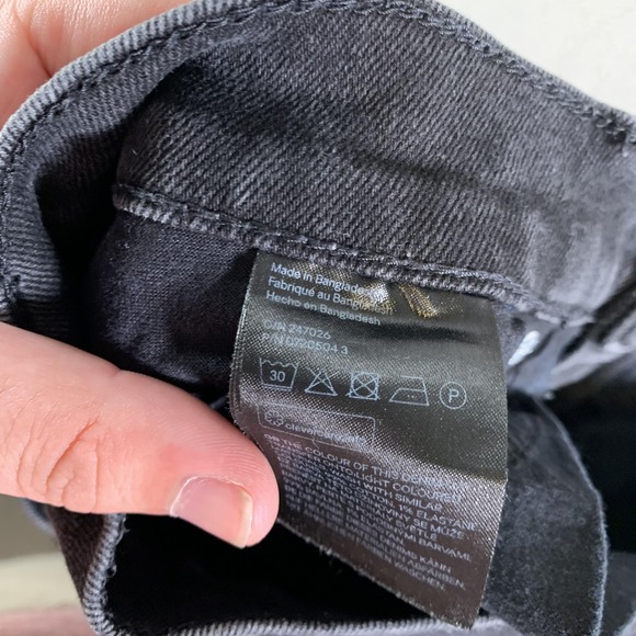 H&M Jeans Mens 32x32 (30x29) Black Skinny Stretch Denim Pants‎ Casual Slim Fit - Picture 10 of 13